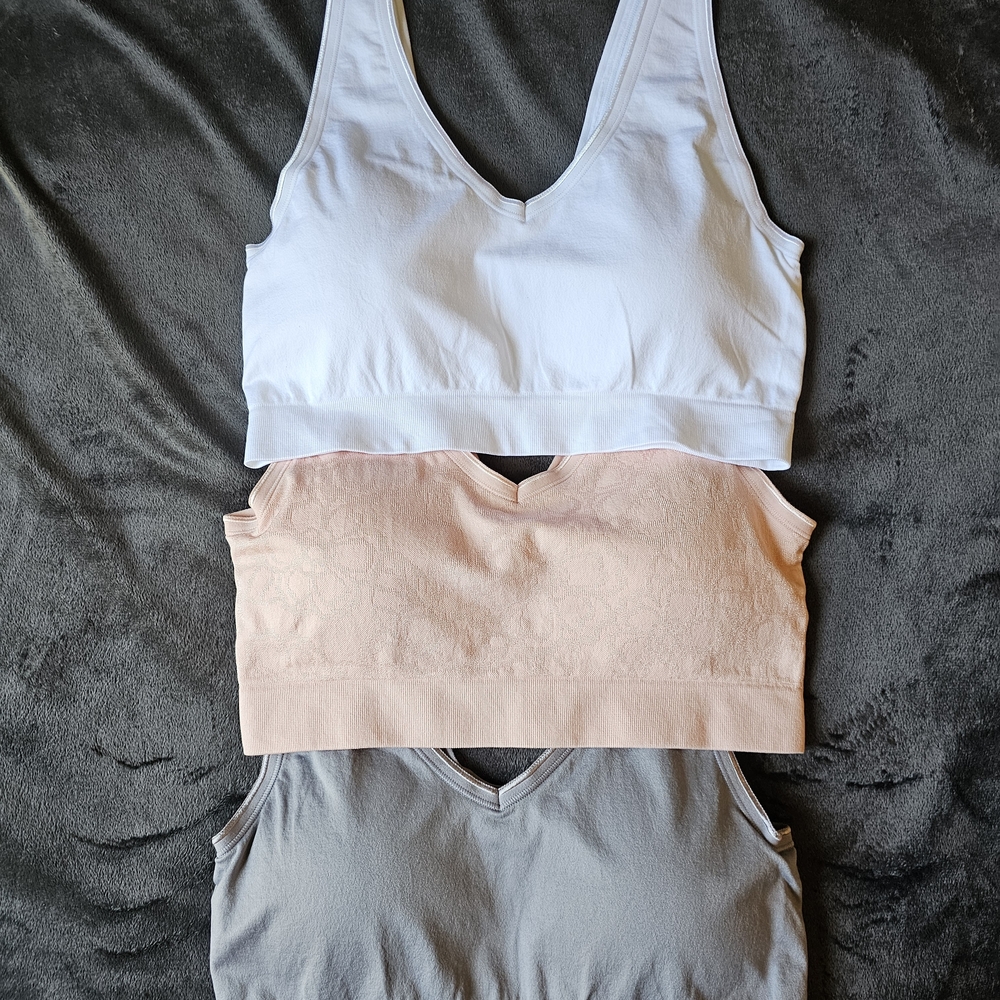 AnyBody Women's Bra Set - White, Pink, and Gray